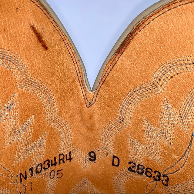 LUCCHESE 1883 Ostrich Exotic Skin Goat Leather Blue Cowboy Western Boots - Botablu