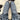 LUCCHESE 1883 Ostrich Exotic Skin Goat Leather Blue Cowboy Western Boots - Botablu