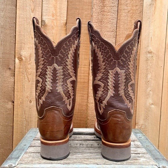 LUCCHESE Caiman Hornback Crocodile Crepe Sole Brown Cowgirl Cowboy Western Boots - Botablu