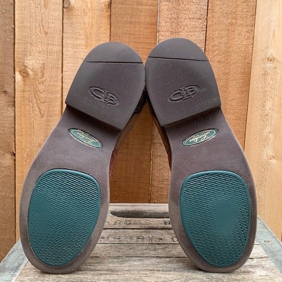 LUCCHESE Caiman Hornback Crocodile Crepe Sole Brown Cowgirl Cowboy Western Boots - Botablu