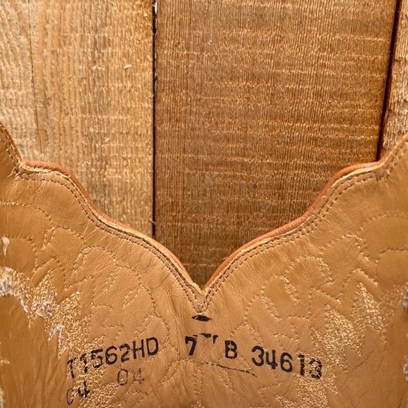 LUCCHESE Caiman Hornback Crocodile Crepe Sole Brown Cowgirl Cowboy Western Boots - Botablu