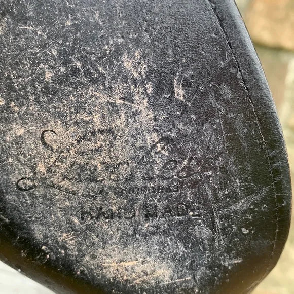 LUCCHESE Classics Handmade Black Leather Tall Knee High Cowgirl Western Boots - Botablu