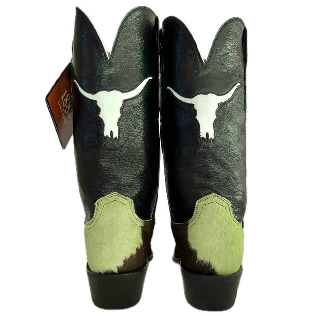 LUCCHESE Longhorn Cowhide Calf Hair On Hide Cowgirl Boots - Botablu