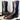 LUCCHESE Ostrich Exotic Leather Black Cherry Roper Cowboy Western Boots - Botablu