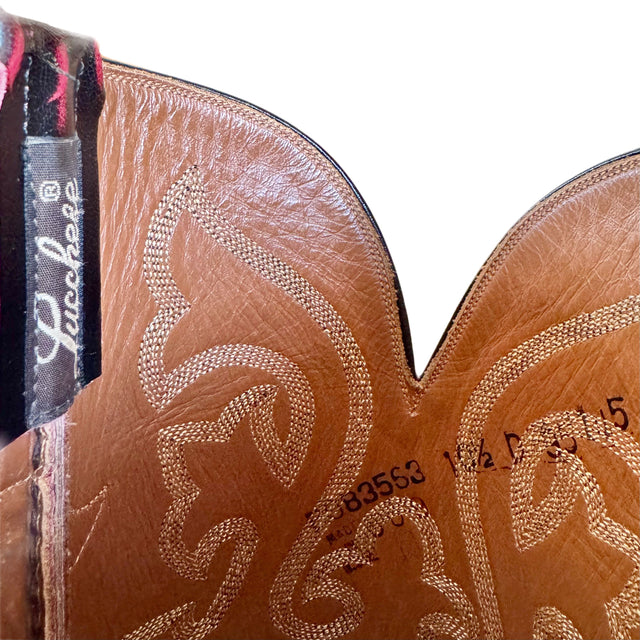 LUCCHESE Vintage Classics Handmade Black Cherry Cowboy Boots - Botablu