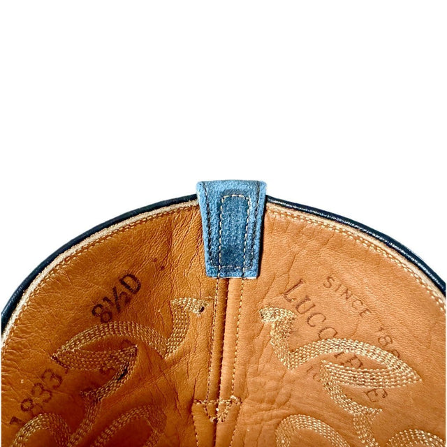 LUCCHESE Vintage San Antonio Blue Cowboy Boots - Botablu