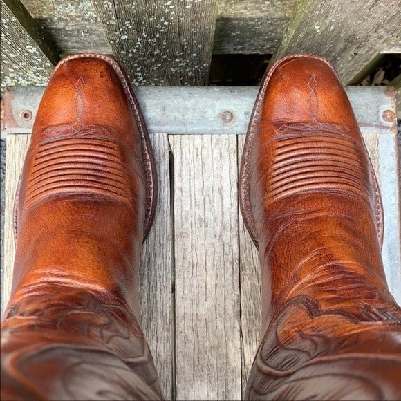 LUCCHESE Vintage San Antonio Seville Classics Goatskin Cowboy Boots - Botablu