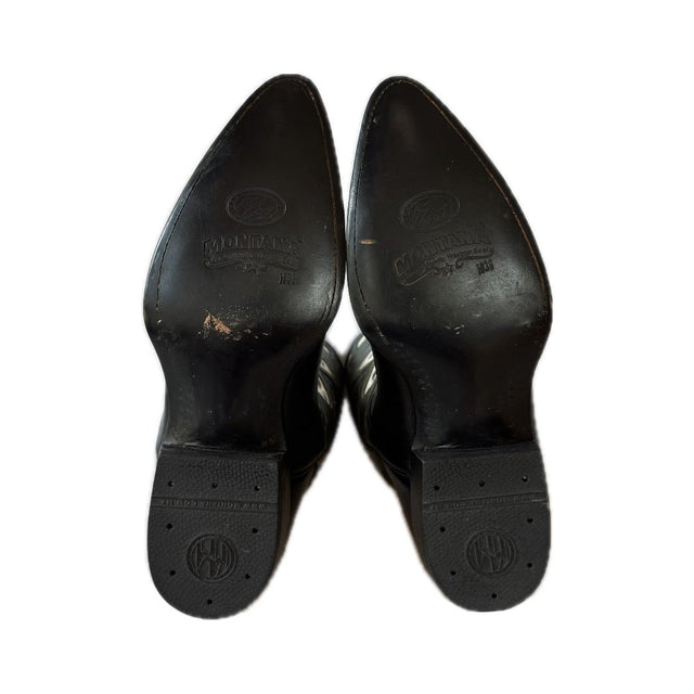 MONTANA Vintage Las Vegas Poker Aces Goat Leather Cowboy Boots - Botablu