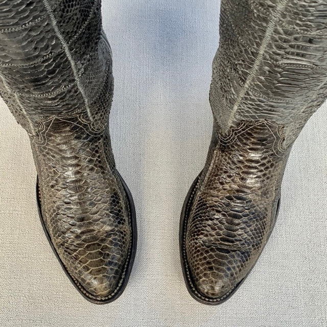 NOCONA Vintage Snakeskin Patchwork Tall Knee High Cowgirl Cowboy Western Boots - Botablu