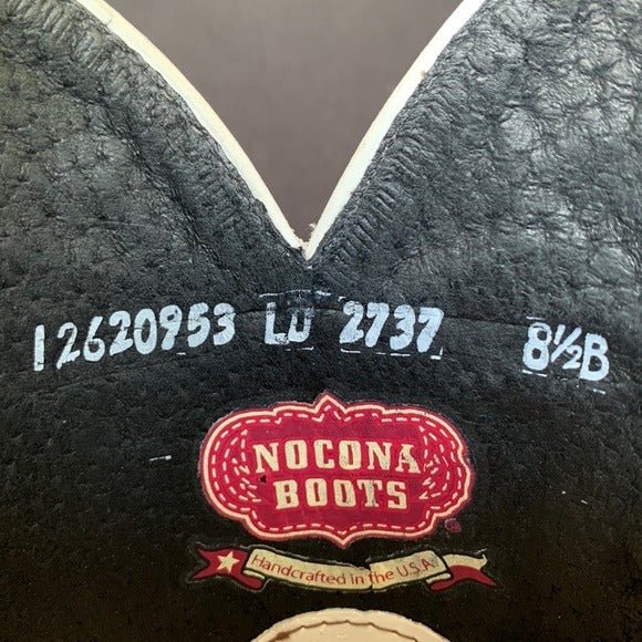 NOCONA Vintage White Leather Cowgirl Cowboy Western Boots - Botablu