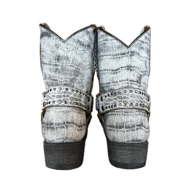 OLD GRINGO Aria Plain 8” Harness Western Motorcycle Ankle Boots - Botablu