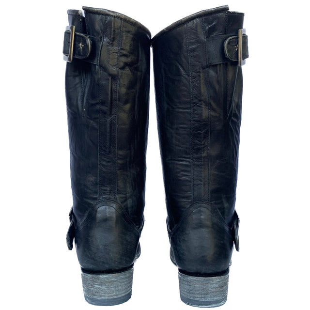 OLD GRINGO Biker Iron Eagle Harness Black Moto Cowgirl Cowboy Western Boots - Botablu