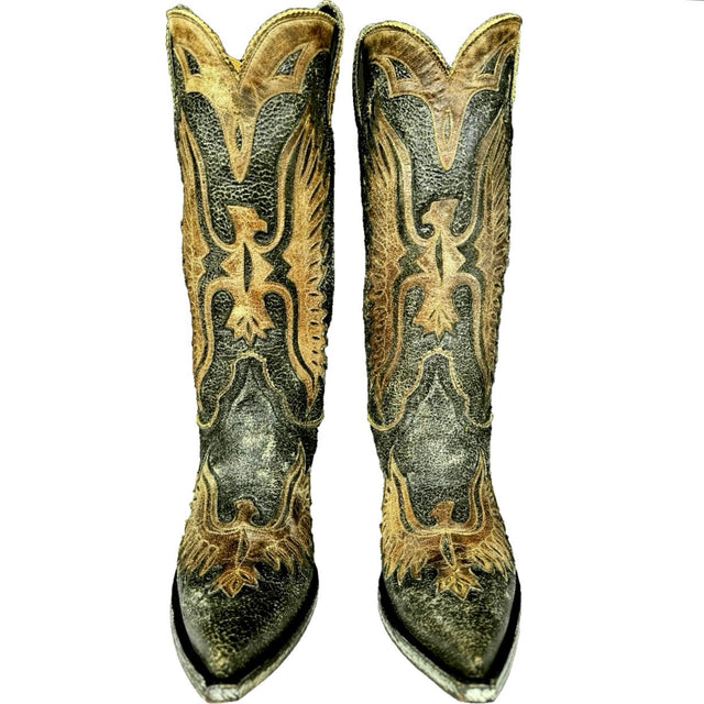 OLD GRINGO BOOT STAR Elvis Eagle Tall Black Brown Cowgirl Cowboy Western Boots - Botablu