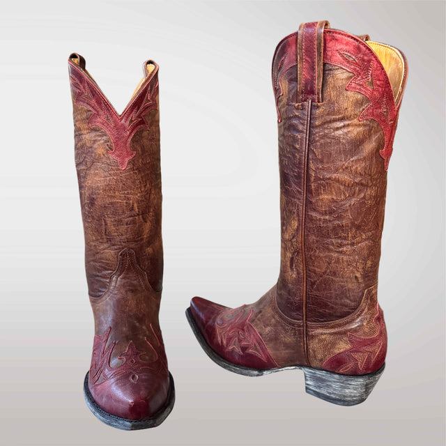 OLD GRINGO Brown Red Tall Cowgirl Boots - Botablu