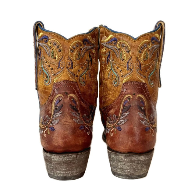 OLD GRINGO Dulce Calavera Cognac BL3233-9 Skull Western Ankle Boots - Botablu