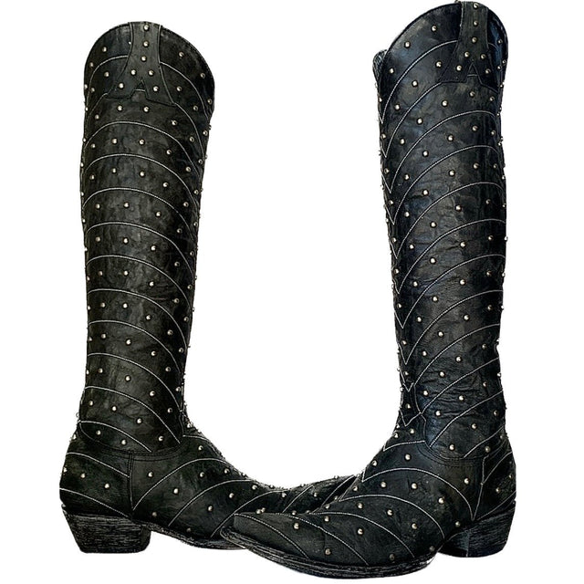 OLD GRINGO HOSIFOOKAMI Studded Riveted Tall Knee High Cowgirl Western Boots - Botablu