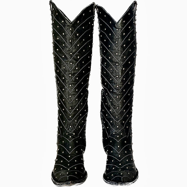 OLD GRINGO HOSIFOOKAMI Studded Riveted Tall Knee High Cowgirl Western Boots - Botablu