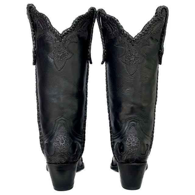 OLD GRINGO Julian Tooled Leather Black Tall Cowgirl Cowboy Western Boots - Botablu