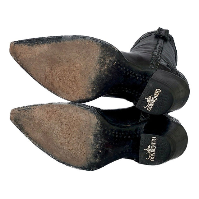 OLD GRINGO Julian Tooled Leather Black Tall Cowgirl Cowboy Western Boots - Botablu