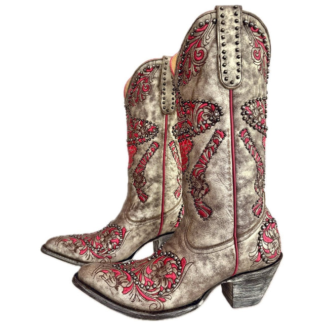 OLD GRINGO L&L Skull Studded Sombrero Gun Cowgirl Western Boots - Botablu