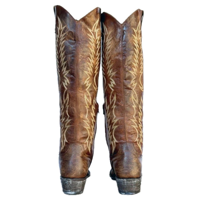 OLD GRINGO Mayra 18” Brown Embroidered Tall Knee High Cowgirl Cowboy Western Boots - Botablu
