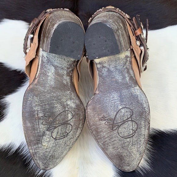 OLD GRINGO OG Studded Belted Boho Western Biker Cowboy Cowgirl Ankle Bootie Boots - Botablu