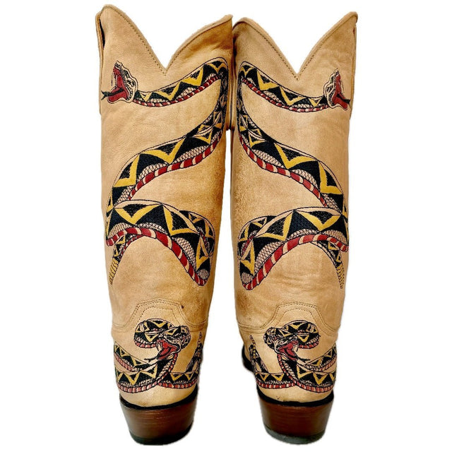 OLD GRINGO Tattoo Snake M286-1 Black Red Mens Cowboy Boots - Botablu