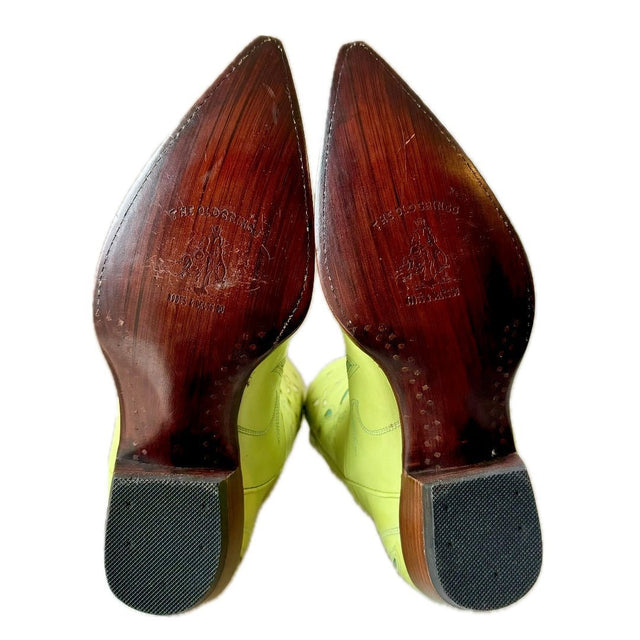 OLD GRINGO Vintage Dragonfly Green Short Peewee Cowboy Boots - Botablu