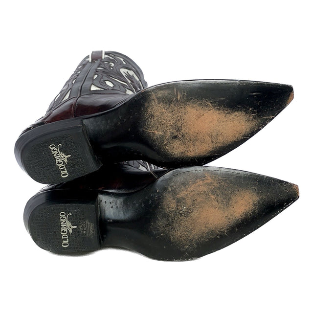 OLD GRINGO Whitney Classics Collection Sun White Black Overlay Leather Cowboy Western Boots - Botablu