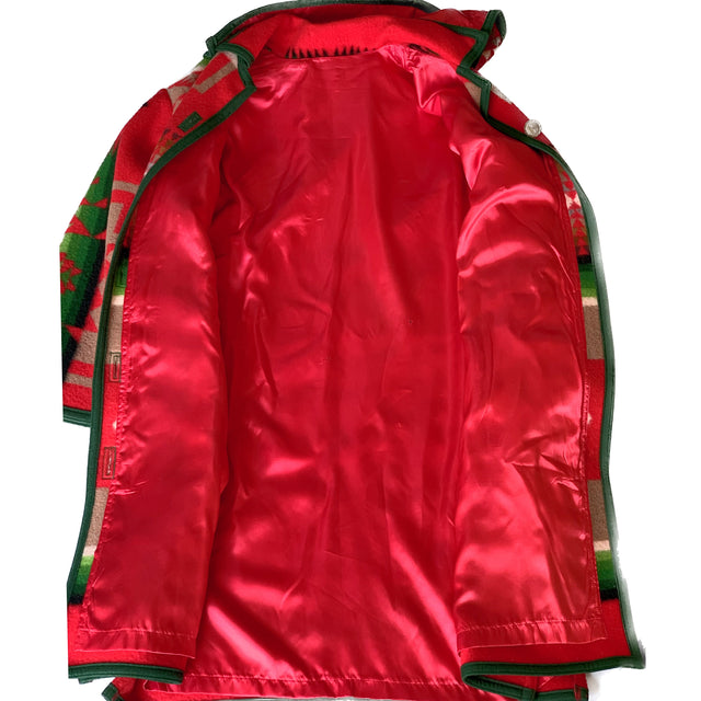 PENDLETON Beaver State Vintage Wool Aztec Blanket Southwest Tribal Western Long Coat - Botablu