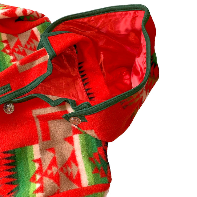 PENDLETON Beaver State Vintage Wool Aztec Blanket Southwest Tribal Western Long Coat - Botablu