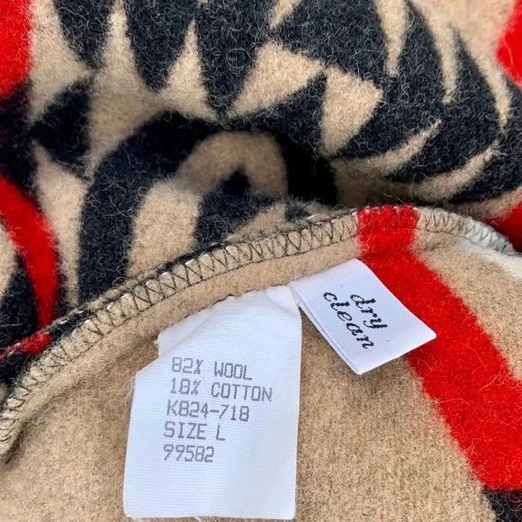PENDLETON WOOLEN MILLS Vintage USA Wool Aztec Southwest Blanket Coat Jacket - Botablu