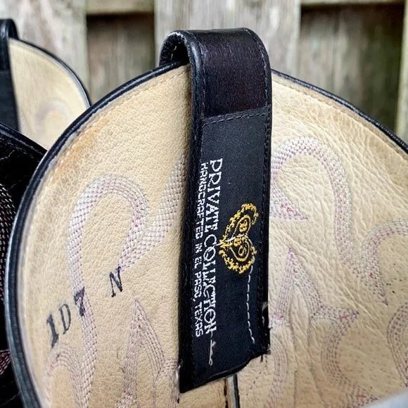 Private Collection Larry Mahan Vintage Ostrich Stingray Exotic Cowgirl Western Boots - Botablu