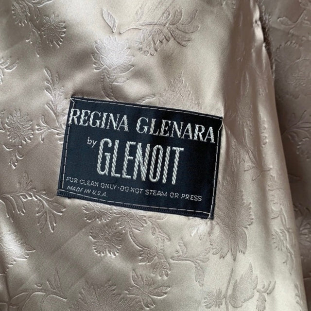 REGINA GLENARA GLENOIT Vintage Brown Black Faux Mink Fur Cape Coat - Botablu