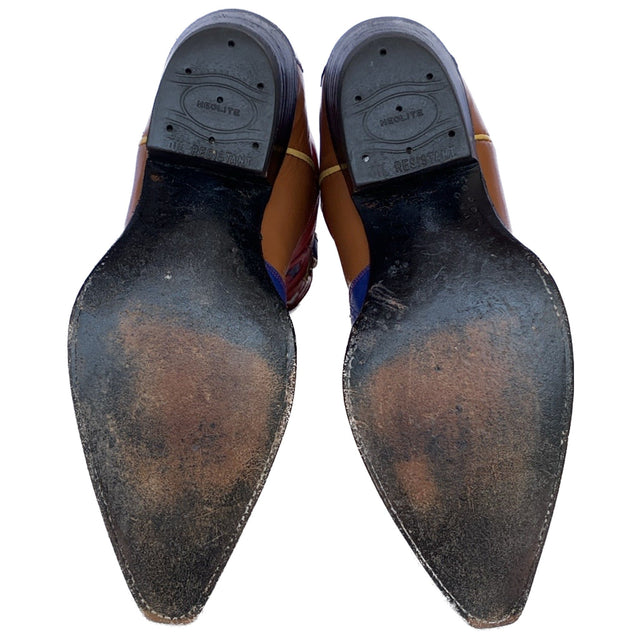 ROCKETBUSTER Good Luck Horseshoe Longhorn Handmade Cowgirl Western Boots - Botablu