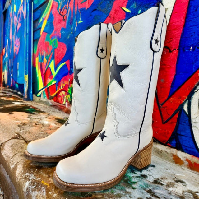 SENDRA Star Platform Campus Cowboy Boots - Botablu