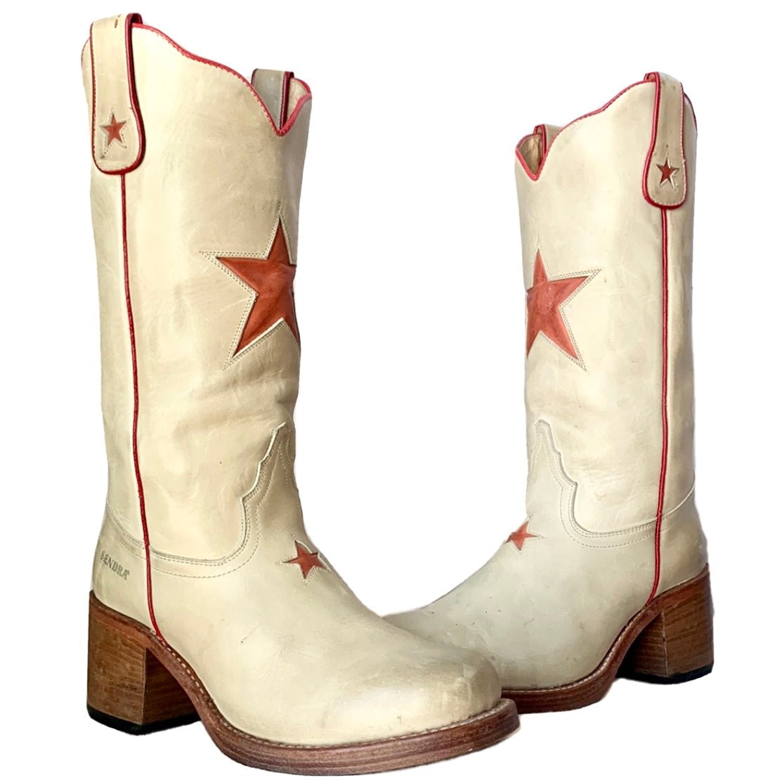 SENDRA Vintage Y2K Star Platform Chunky Campus Cowgirl Western
