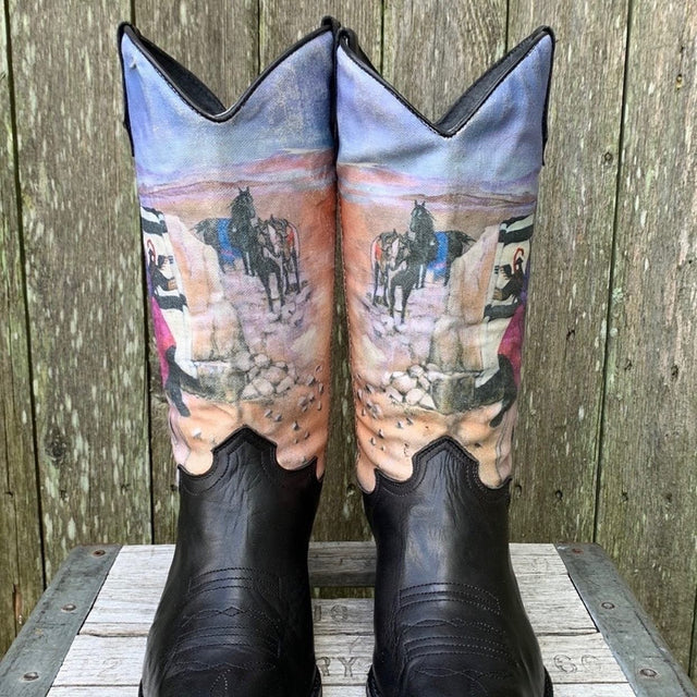 SEYCHELLES New Vintage Native American Tapestry Cowgirl Cowboy Western Boots - Botablu