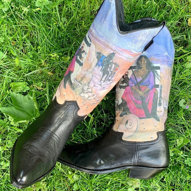 SEYCHELLES New Vintage Native American Tapestry Cowgirl Cowboy Western Boots - Botablu