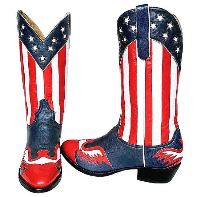 THE OLD GRINGO American Flag Eagle Western Boots - Botablu