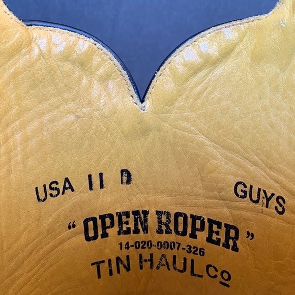 TIN HAUL Open Roper Header Heeler Square Toe Cowboy Western Boots - Botablu