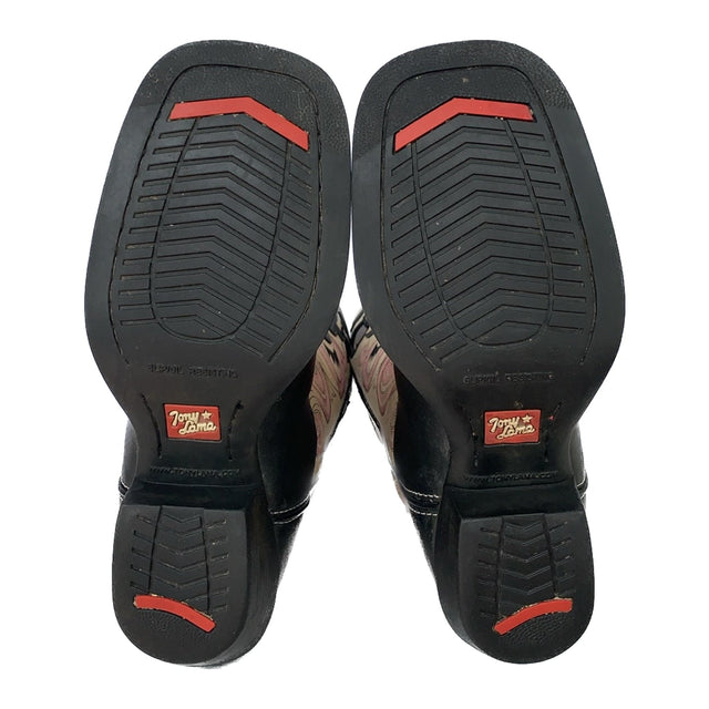 TONY LAMA Buckaroo Bella Tall Knee High Square Toe Western Cowgirl Cowboy Boots - Botablu