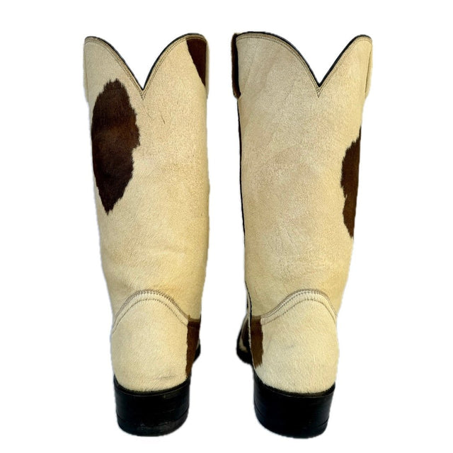 TONY LAMA Vintage Hair On Cowhide Pony Cowboy Boots - Botablu