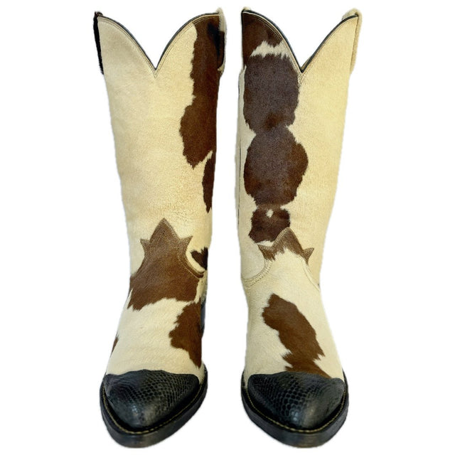 TONY LAMA Vintage Hair On Cowhide Pony Cowboy Boots - Botablu
