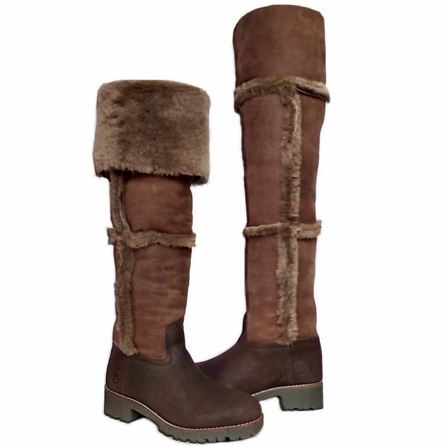 TORY BURCH Rare Talouse Shearling Leather Tall Over the Knee Winter Boots - Botablu