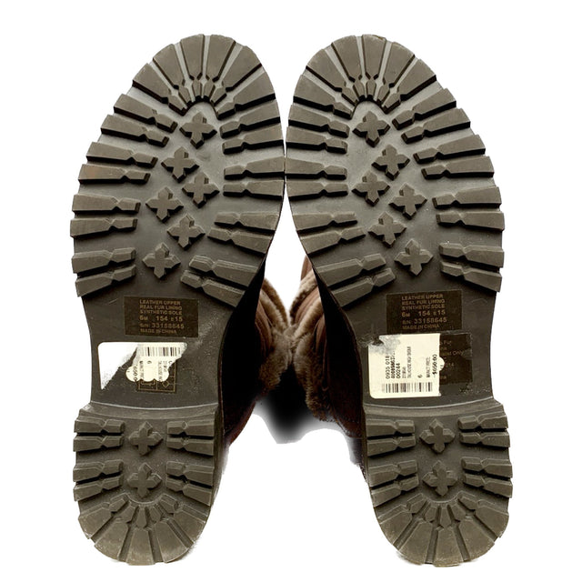 TORY BURCH Rare Talouse Shearling Leather Tall Over the Knee Winter Boots - Botablu