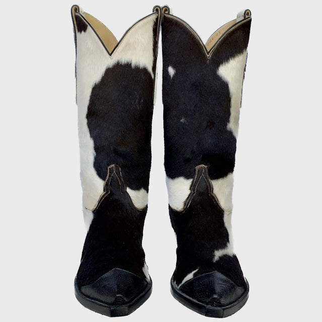 TRES OUTLAWS FALCONHEAD Calf Hair On Hide Cowhide Pony Exotic Western Cowgirl Cowboy Boots - Botablu