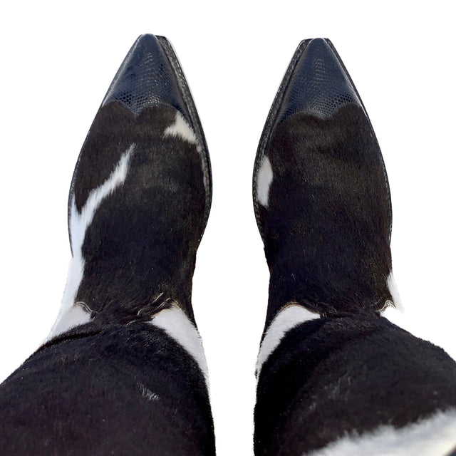 TRES OUTLAWS FALCONHEAD Calf Hair On Hide Cowhide Pony Exotic Western Cowgirl Cowboy Boots - Botablu