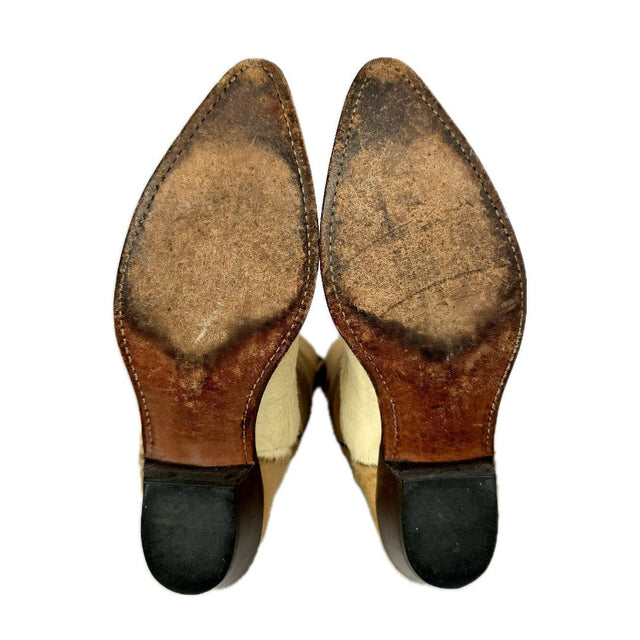Vintage Pony Cowhide Hair On Hide Leather Cowgirl Western Boots - Botablu