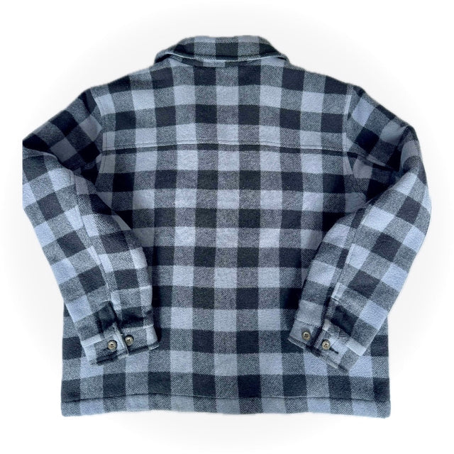 WOOLRICH Vintage Wool Checkered Fleece Lined Button Down Winter Shirt Jacket Shacket - Botablu